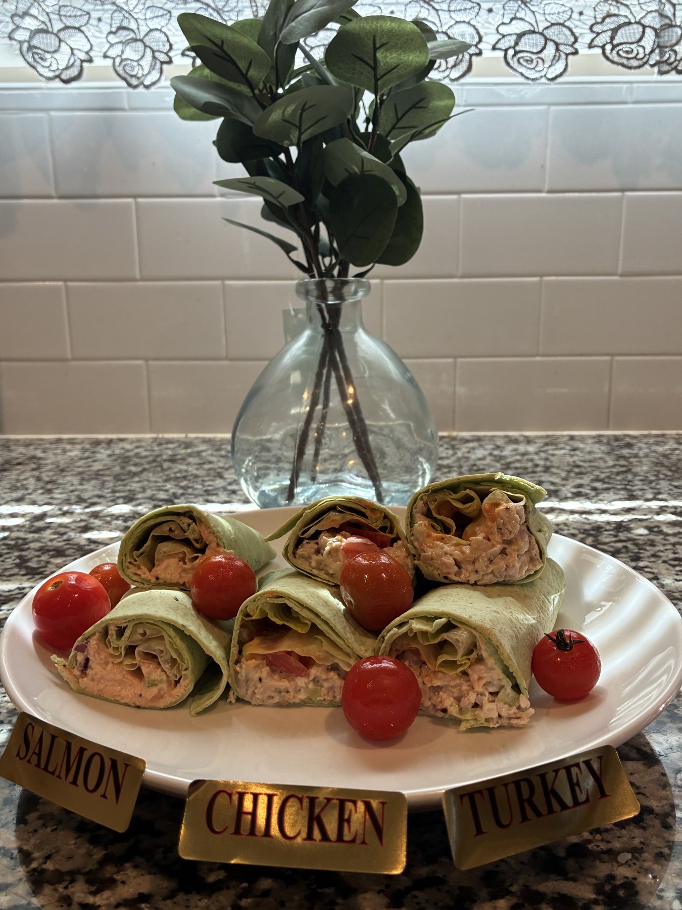 Stuff N Smoke wraps on a plate