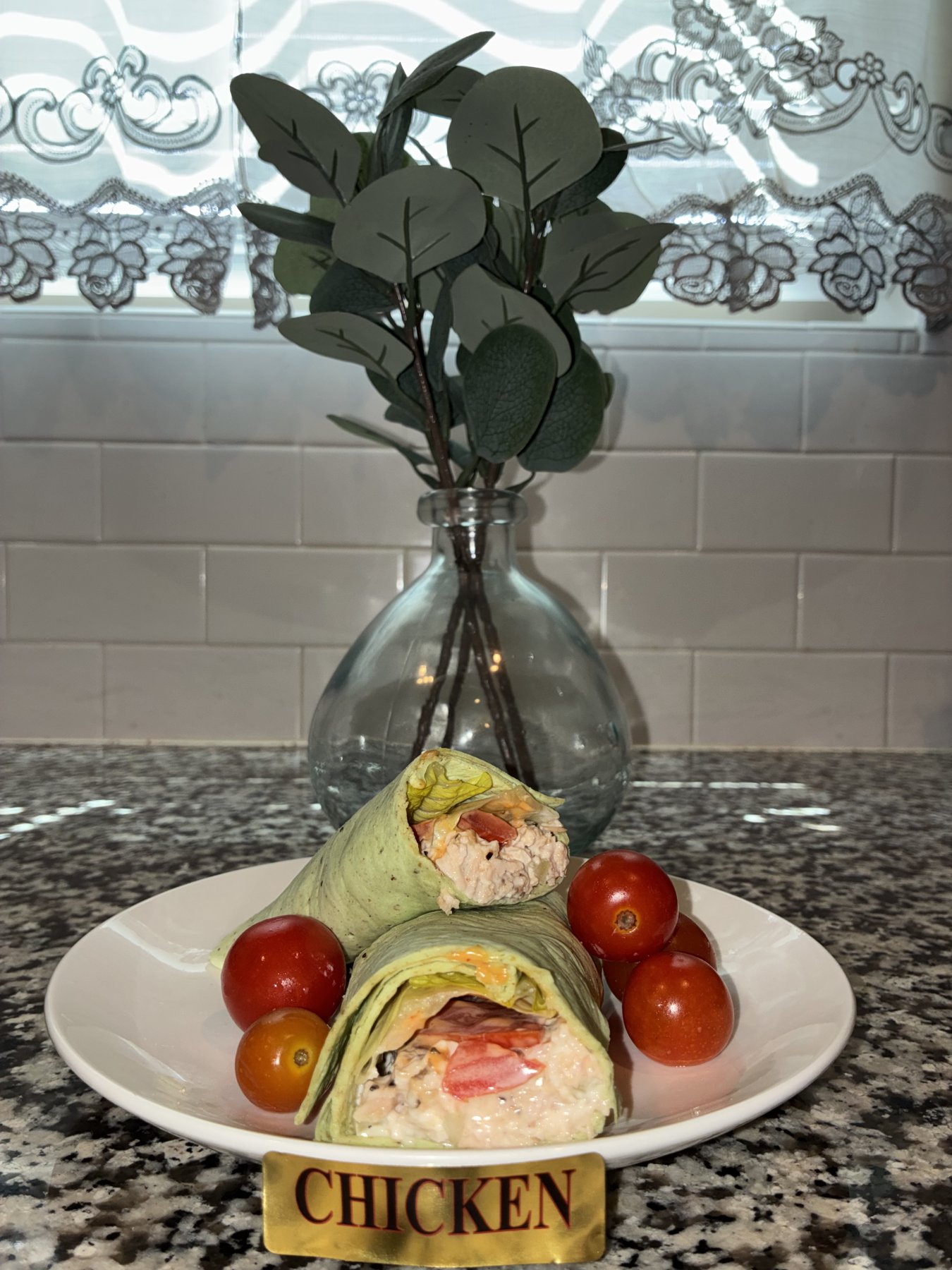 Stuff N Smoke smoked chicken wrap